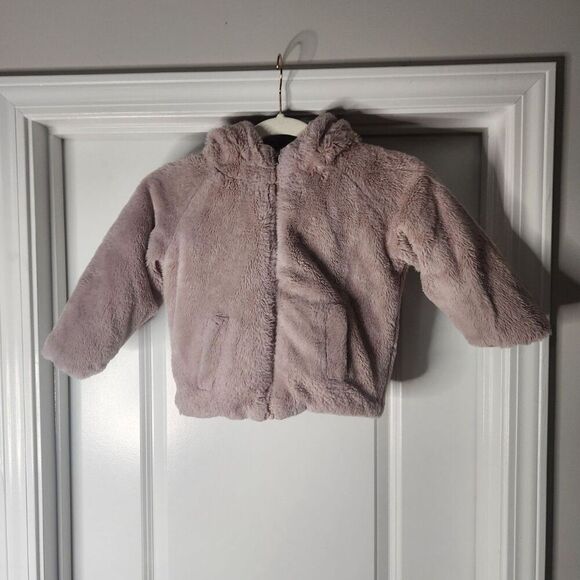 Live & Lottie Toddler Reversible Faux Fur Puffer Jacket – Size 4T - Picture 1 of 4